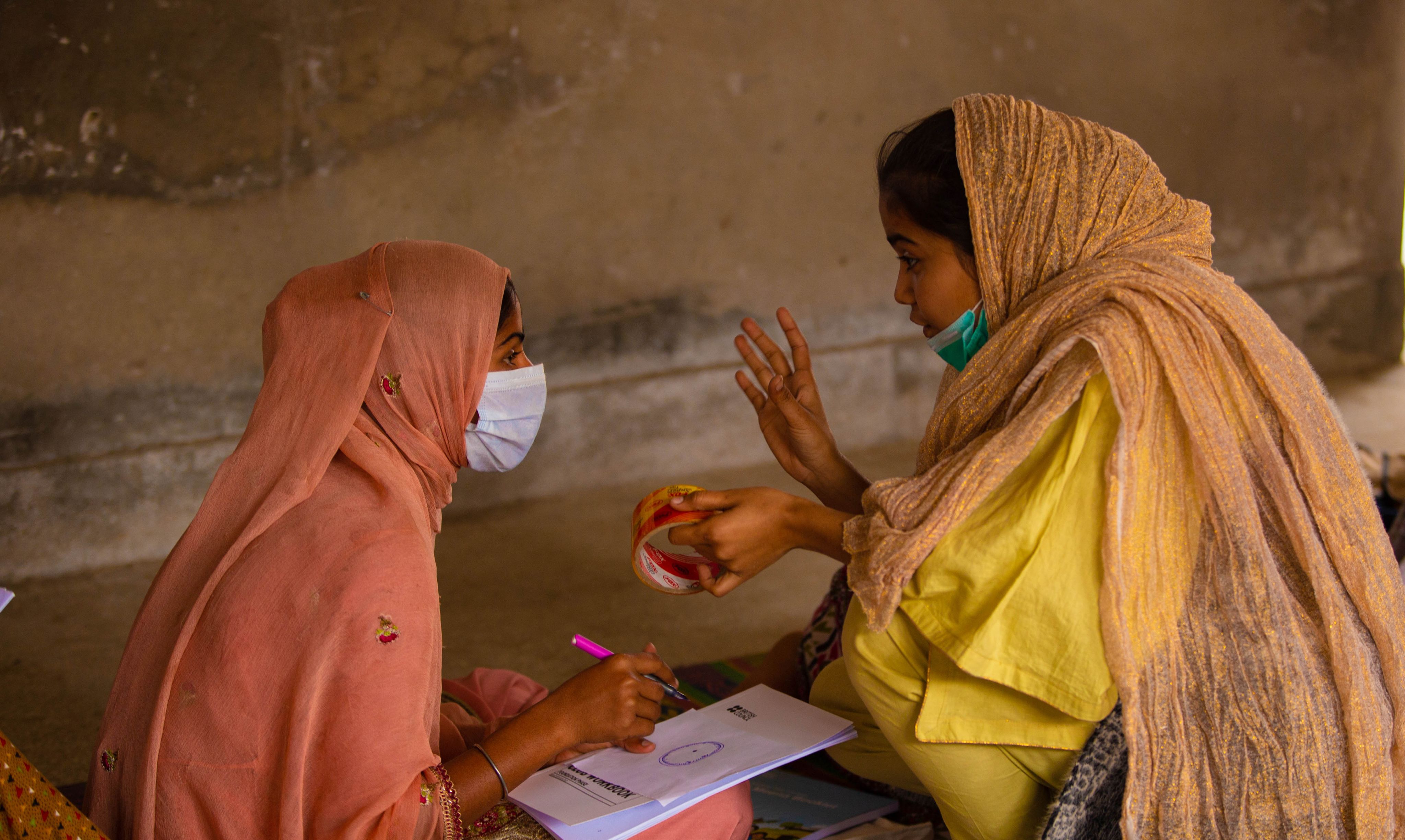 Two EDGE club members talking.